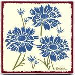 Blue Cornflower, Tile, Wall Art, Trivet