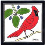 Cardinal Tile,Cardinal Wall Plaque,Cardinal Trivet