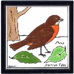 American Robin Tile,American Robin Wall Plaque,American Robin Trivet
