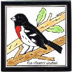 Rose-Breasted Grosbeak Tile,Rose-Breasted Grosbeak Wall Plaque,Rose-Breasted Grosbeak Trivet