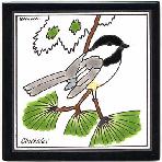 Chickadee Tile,Chickadee Wall Plaque,Chickadee Trivet