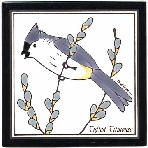 Tufted Titmouse Tile,Tufted Titmouse Wall Plaque,Tufted Titmouse Trivet