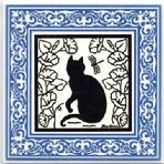 CA-10 Garden Cat, Blue Victorian Border