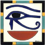 The Eye of Horus Hand Painted Egyptian Art Tile