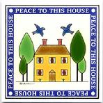 Peace to This House Wall Plaque, Quilt Tiles, Trivets