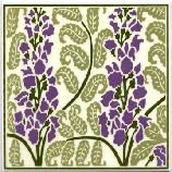 Besheer Art Tile has created a series of tiles for the Museum of Fine Arts Boston that is inspired by images from a book in their collection: Plants and their Application to Ornament, published in London in 1897 by Eugene Samuel Grasset, has unique floral designs, each one based on a specific flower. These tiles are hand made in New Hampshire. The ceramic tile, which is heat resistant, can be used as a trivet or hotplate, as well as hung for wall decor. 6" x 6", Cork backed. Wipe clean.